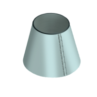 Обечайка оцинкованная коническая 1120x720x8 мм 09Г2С ГОСТ 14249-89