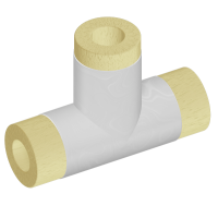 Тройник теплоизоляционный минераловатный оцинкованный 1220x38 мм ГОСТ 30732-2020