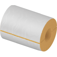 Цилиндр теплоизоляционный минераловатный вырезной оцинкованный 1020x100x1200 мм Г1 Ц 100 ГОСТ 23208-2022