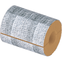 Цилиндр теплоизоляционный базальтовый вырезной фольгированный 720x50x1000 мм Г1 Ц 100 ГОСТ 23208-2022