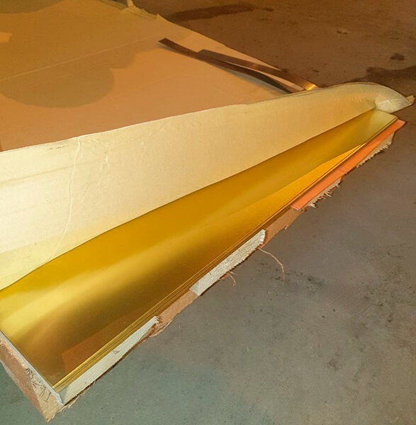 Лист латунный ДПРНМ 0,5x600x1200 мм Л63 ГОСТ 2208-2007 фото